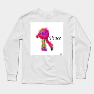 Peace - Neck To The Ground Abstract Flamingo Long Sleeve T-Shirt